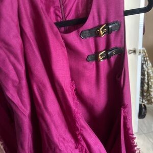 Gucci Magenta Top with Black Buckle Detail